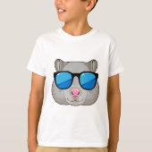 Hamster mit Sonnenbrille T-Shirt (Vorderseite)