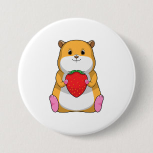 Hamster mit Strawberry Button