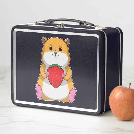 Hamster mit Strawberry Metall Brotdose (Beispiel)