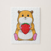Hamster mit Strawberry Puzzle (Vertikal)