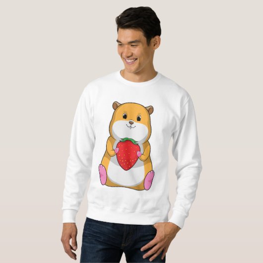 Hamster mit Strawberry Sweatshirt (Vorne ganz)