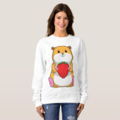 Hamster mit Strawberry Sweatshirt (Vorne ganz)