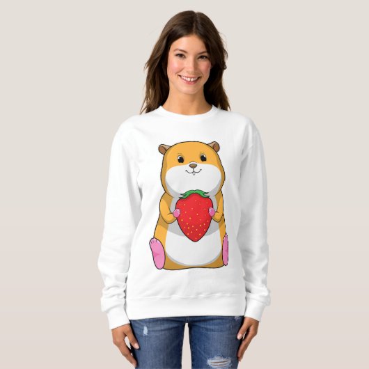Hamster mit Strawberry Sweatshirt (Vorne ganz)