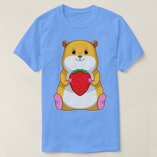 Hamster mit Strawberry T-Shirt (Design vorne)