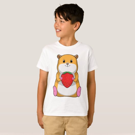 Hamster mit Strawberry T-Shirt (Vorne ganz)