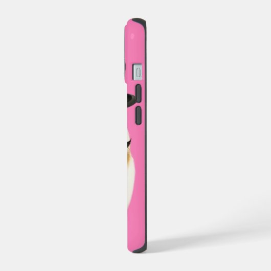 Hamster mit Top Hat Fun Animal iPhone 15 Hülle (Linke Seite)