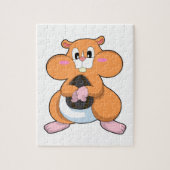 Hamster mit Walnuss Puzzle (Vertikal)