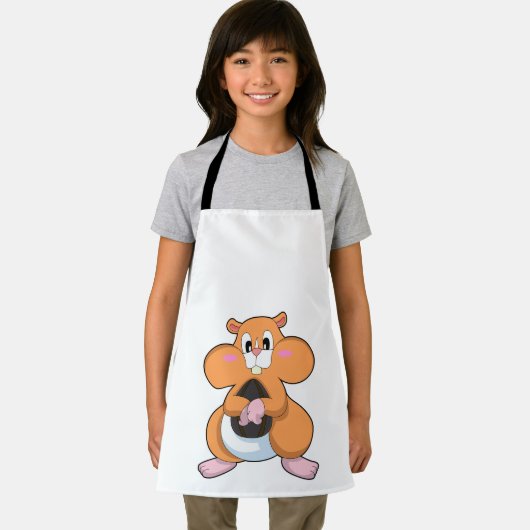 Hamster mit Walnuss Schürze (Insitu)