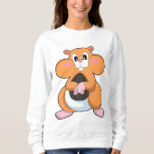 Hamster mit Walnuss Sweatshirt (Vorderseite)