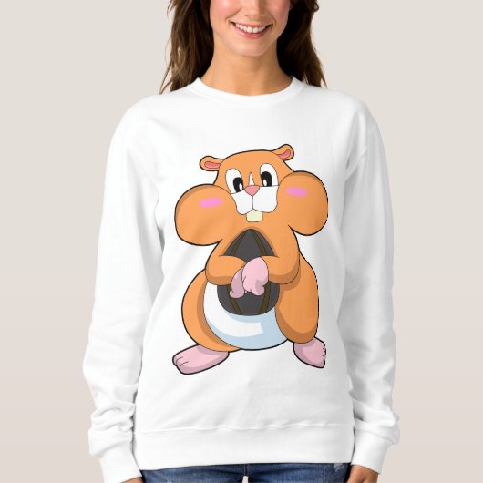 Hamster mit Walnuss Sweatshirt (Vorderseite)