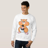 Hamster mit Walnuss Sweatshirt (Vorne ganz)