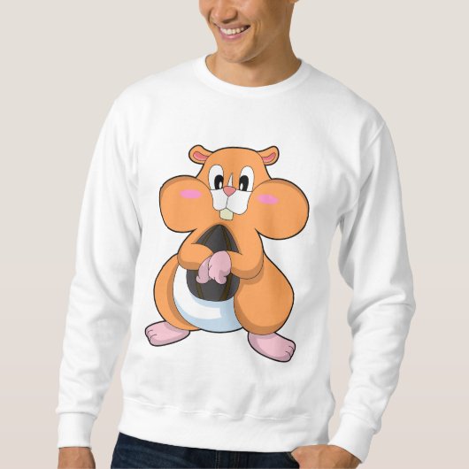 Hamster mit Walnuss Sweatshirt (Vorderseite)