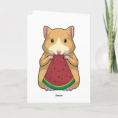Hamster mit Wassermelone Karte (Rückseite)