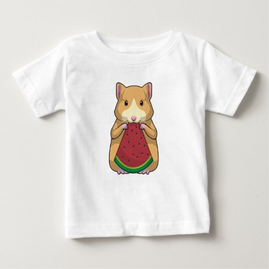 Hamster mit Watermelon Baby T-shirt (Vorderseite)