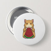 Hamster mit Watermelon Button (Vorne & Hinten)