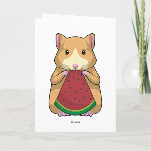 Hamster mit Watermelon Karte (Rückseite)