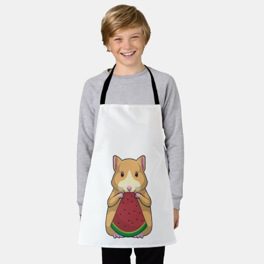 Hamster mit Watermelon Schürze (Getragen)