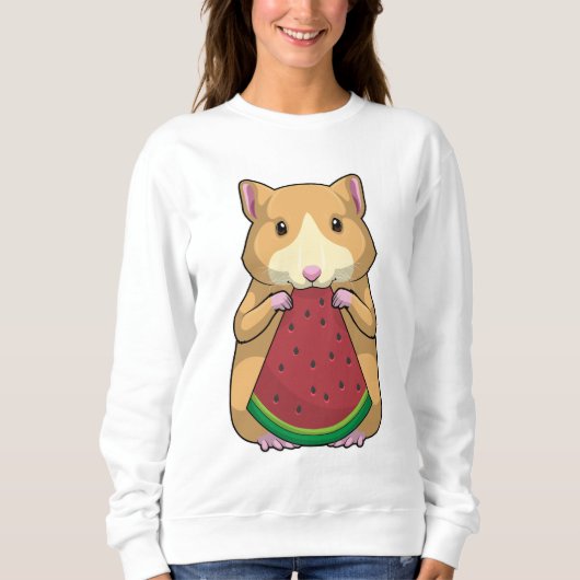 Hamster mit Watermelon Sweatshirt (Vorderseite)