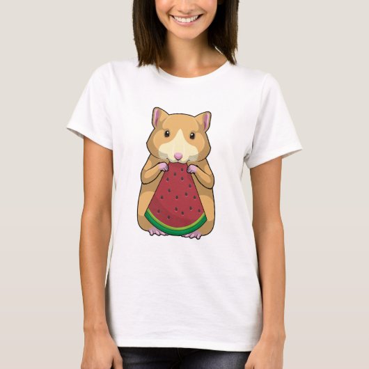 Hamster mit Watermelon T-Shirt (Vorderseite)