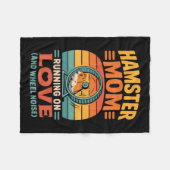 Hamster-Mutter-Halter-Haustier-Hamster Fleecedecke (Vorderseite (Horizontal))