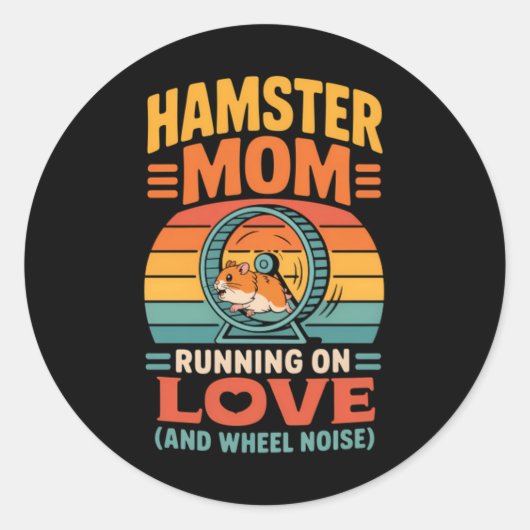 Hamster-Mutter-Halter-Haustier-Hamster Runder Aufkleber (Vorderseite)