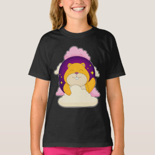 Hamster Nacht Sterne Wolken T-Shirt