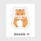 Hamster | Niedliches handGezeichnet Brown Pet Aufkleber (Blatt)