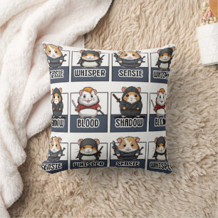 Hamster-Ninja-Druck Kissen