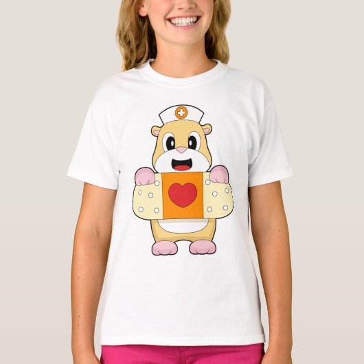 Hamster Nurse Plaster T-Shirt (Vorderseite)