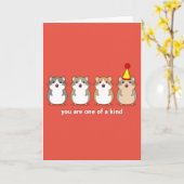 Hamster One Of A Kind Birthday Card Karte (Gelbe Blume)