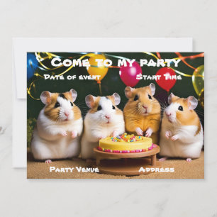 Hamster-Party Einladung