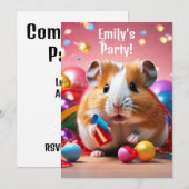 Hamster-Party Einladung (Vorne/Hinten)