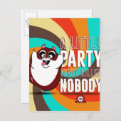 Hamster-Party Einladungspostkarte (Vorne/Hinten)