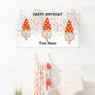 Hamster Partying - Tiere auf der Geburtstagsparty Banner