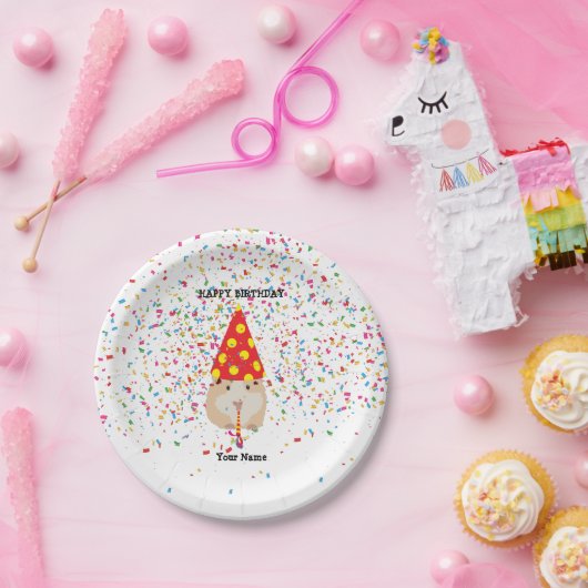 Hamster Partying - Tiere beim Geburtstag Pappteller (Party)