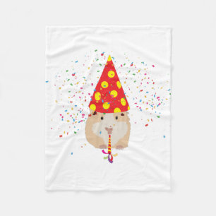 Hamster Partying - Tiere mit Party Fleecedecke