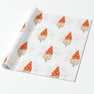 Hamster Partying - Tiere mit Party Geschenkpapier