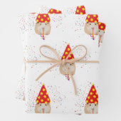 Hamster Partying - Tiere mit Party Geschenkpapier Set (Beispiel)
