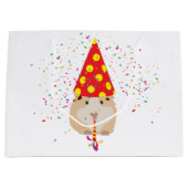 Hamster Partying - Tiere mit Party Große Geschenktüte (Vorderseite)