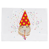 Hamster Partying - Tiere mit Party Große Geschenktüte (Rückseite)