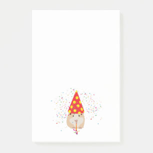 Hamster Partying - Tiere mit Party Post-it Klebezettel