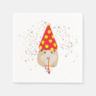 Hamster Partying - Tiere mit Party Serviette