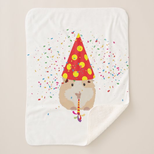 Hamster Partying - Tiere mit Party Sherpadecke (Vorderseite)