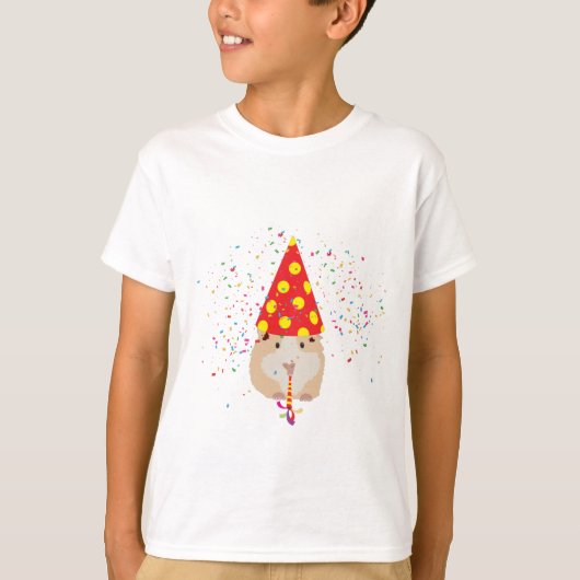 Hamster Partying - Tiere mit Party T-Shirt (Vorderseite)
