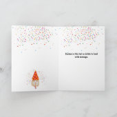 Hamster Partying - Tierurlaub Neue Jahre Karte (Innenseite)