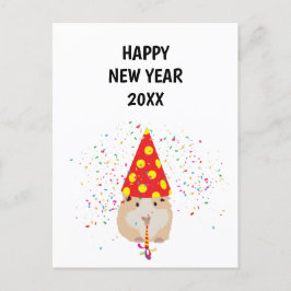 Hamster Partying - Tierurlaub New Years Card Feiertagspostkarte
