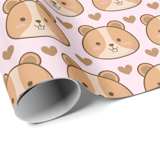 Hamster Pattern Geschenkpapier (Rolleneckpunkt)