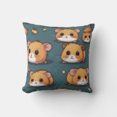 Hamster Pattern Print Kissen (Vorderseite)