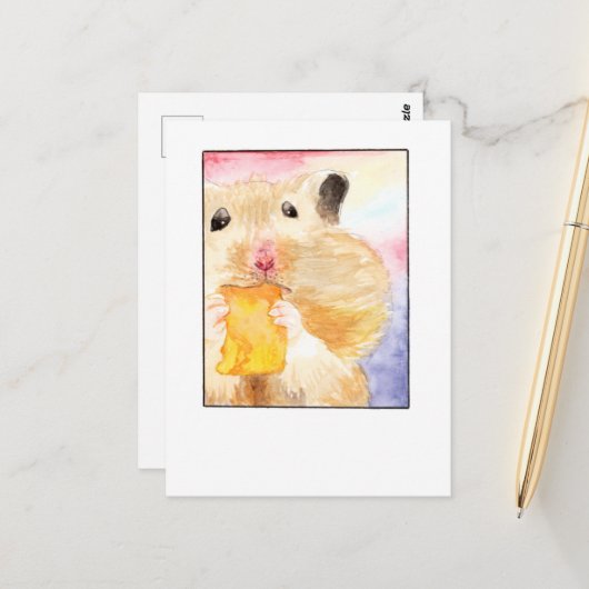 Hamster Pet Selfie - DNM Postkarten (Vorderseite/Rückseite Beispiel)