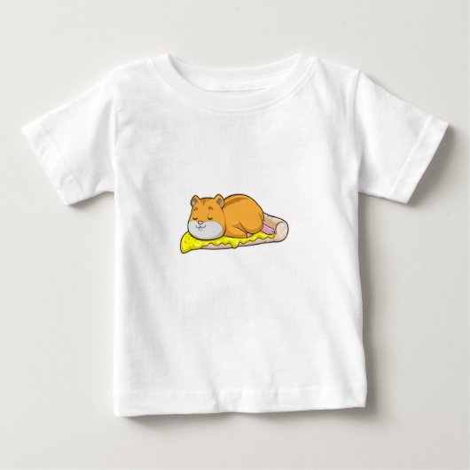 Hamster & Pizza mit Käse Baby T-shirt (Vorderseite)